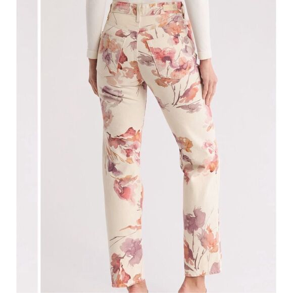 AG Adriano Goldschmied Alexxis high waist jeans in Wine Floral neutral sz 28 NWT - Picture 4 of 12
